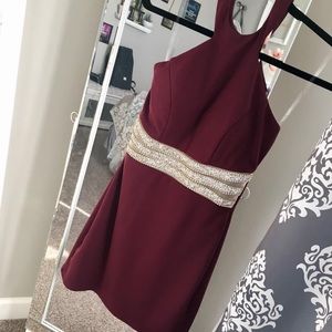 Burgundy Mini Dress